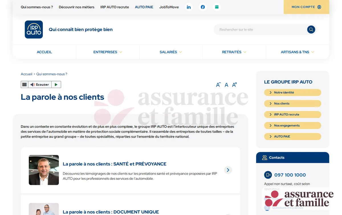 Capture : La parole à nos clients | irp-auto.com